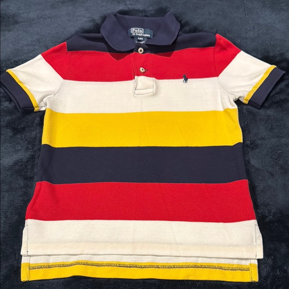 Polo by Ralph Lauren Kids Striped Multicolor Shirt.. SIZE 4/4T